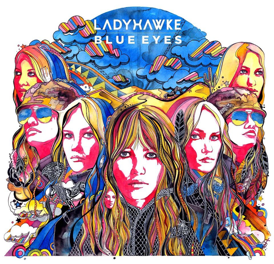Album cover art for "Blue Eyes" by Ladyhawke