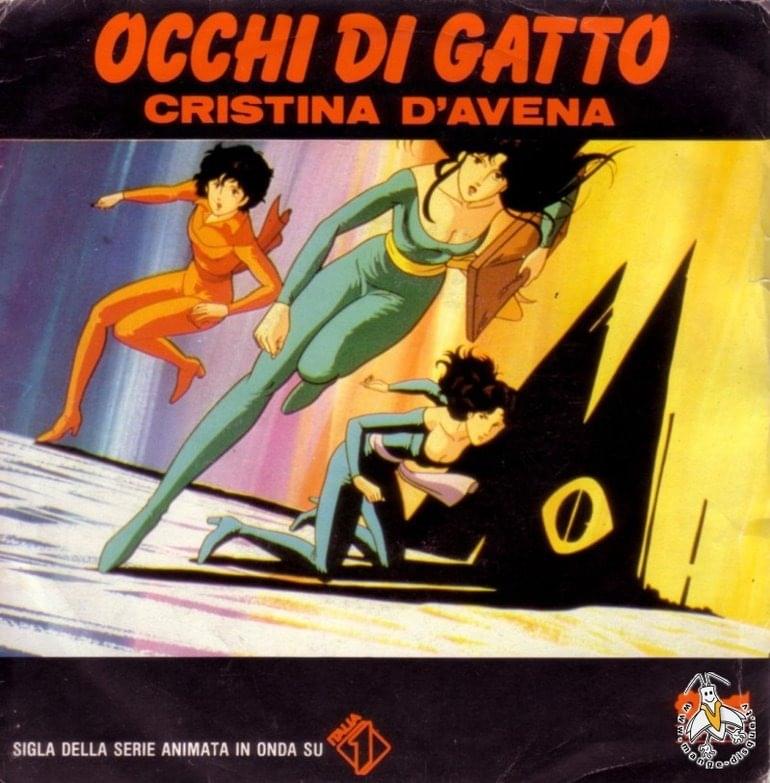 Album cover art for "Occhi di gatto" by Cristina D’Avena