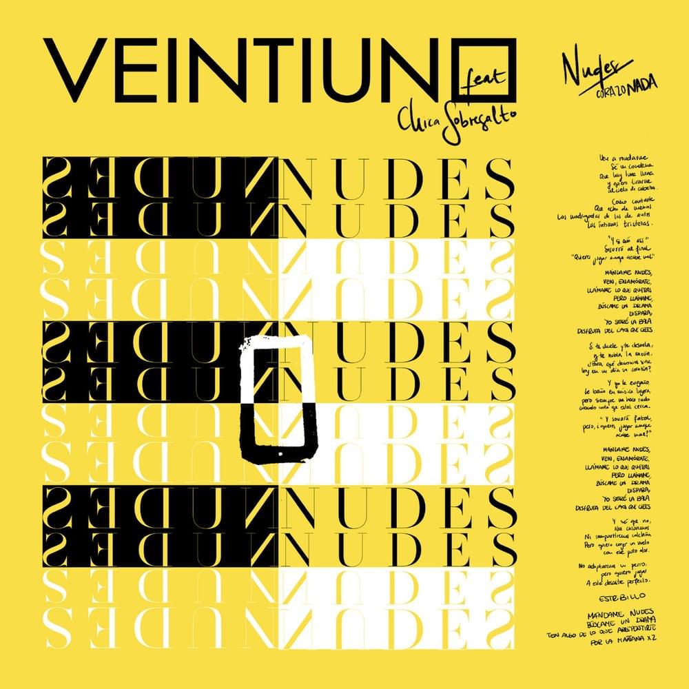 Album cover art for "Nudes" by Veintiuno