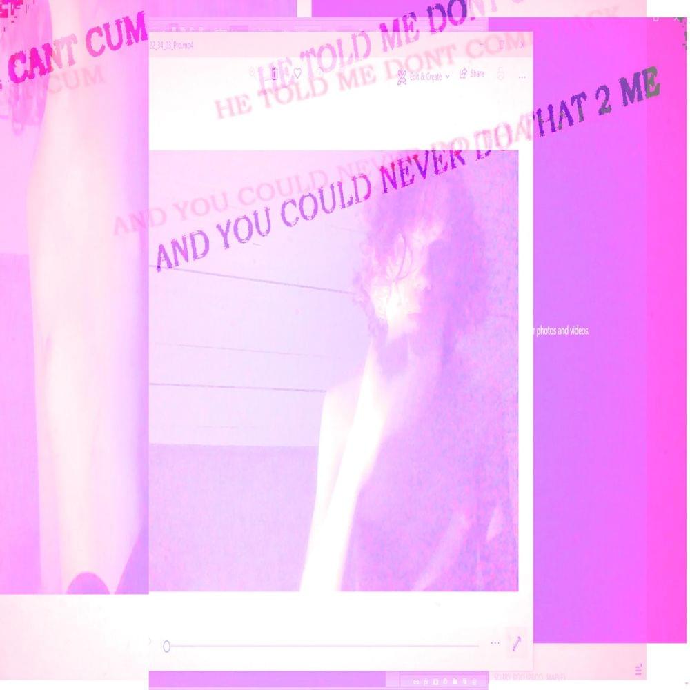 Album cover art for "I CANT CUM" by DELCADA