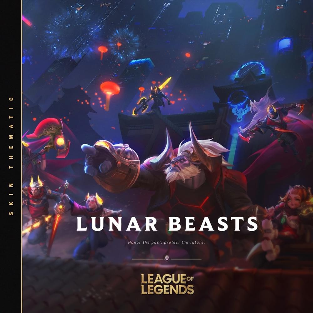 Album cover art for "Lunar Beasts - 2021" by League of Legends