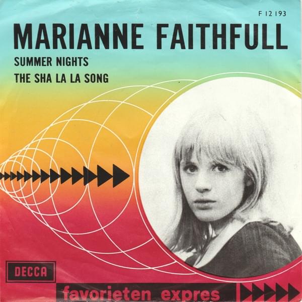 Album cover art for "Summer Nights" by Marianne Faithfull