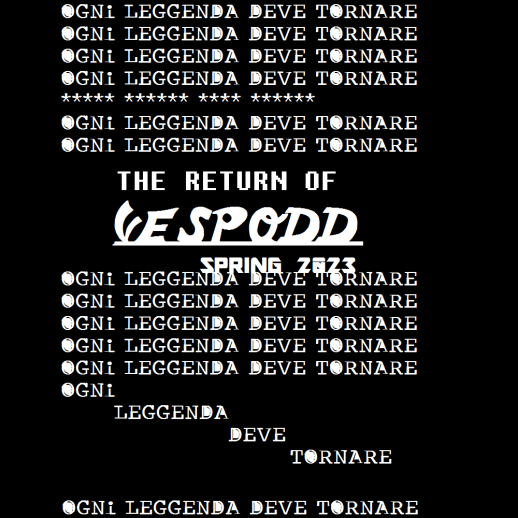Cover image for THE RETURN OF VESPODD