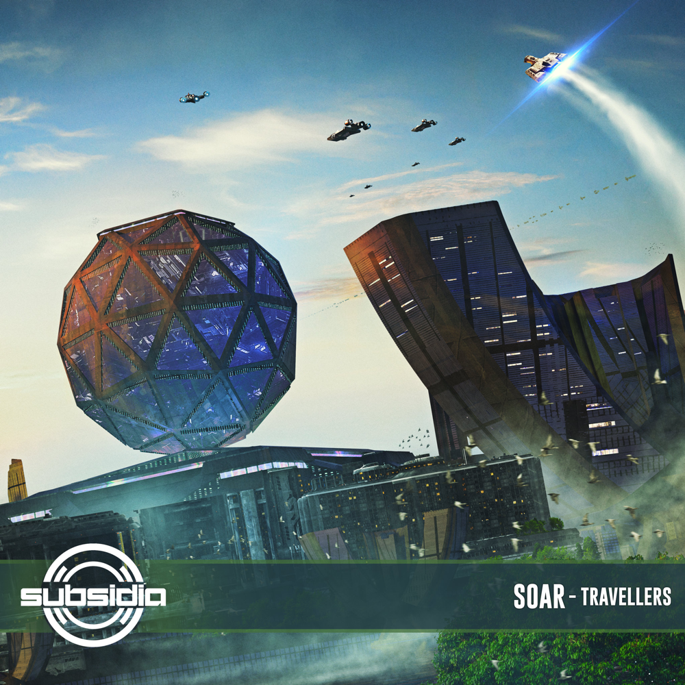 Album cover art for "Travellers" by Soar (Producer)