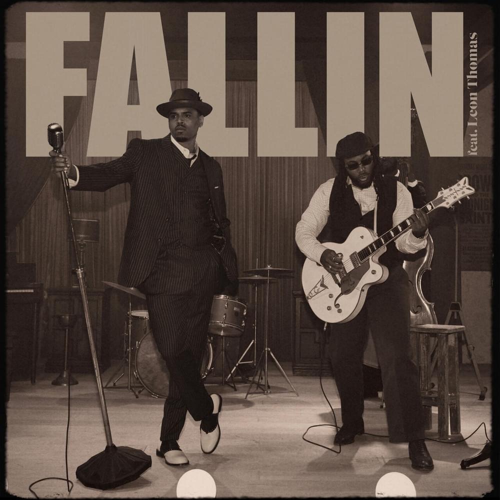 Album cover art for "Fallin’" by Chris Brown & Leon Thomas