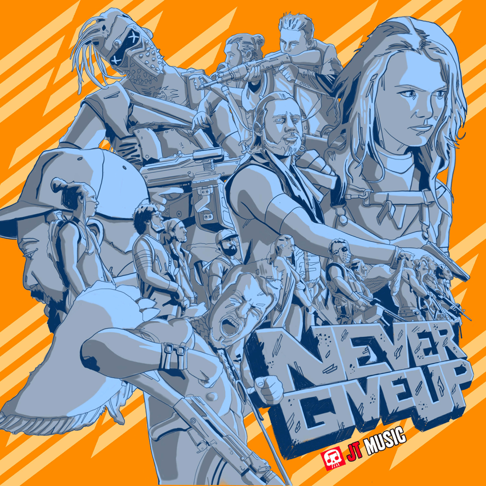 Album cover art for "Never Give Up" by JT Music & Divide Music & FabvL
