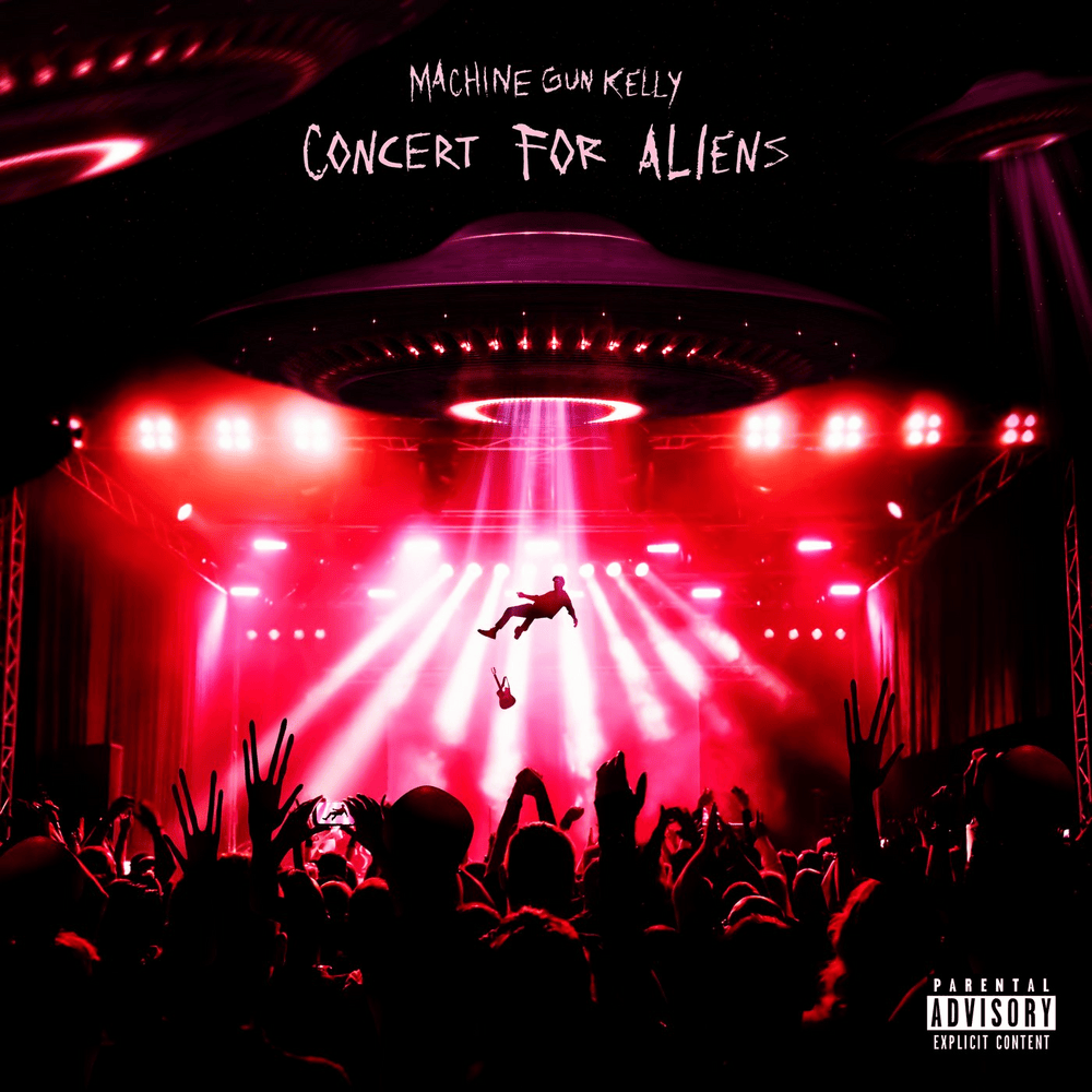 Album cover art for "concert for aliens" by mgk