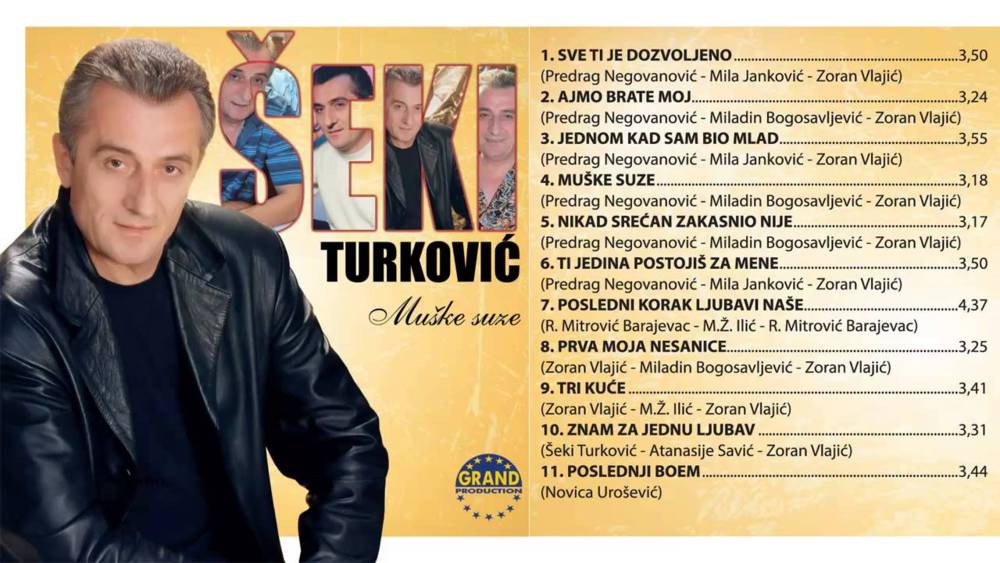 Album cover art for "Poslednji boem (2013)" by Šeki Turković