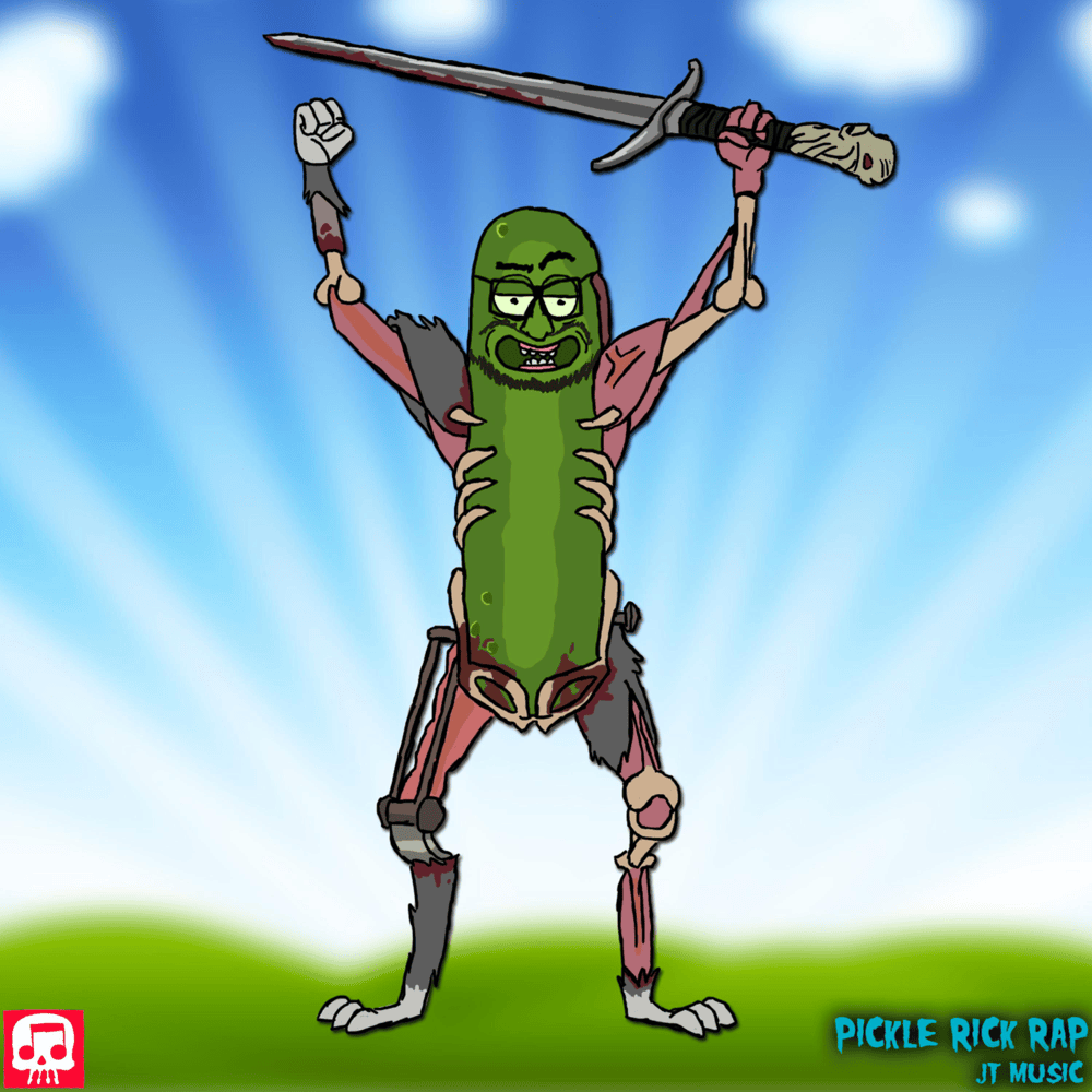 Album cover art for "Pickle Rick Rap" by JT Music