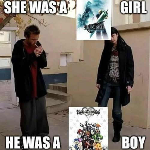 Cover image for She Was A Final Fantasy Girl He Was A Kingdom Hearts Boy