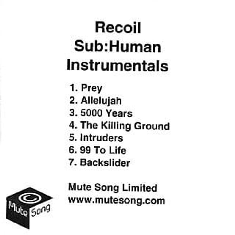 Album cover art for "Prey [Instrumental]" by Recoil
