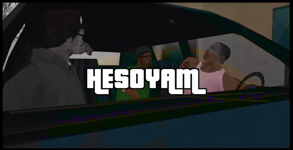 Album cover art for "HESOYAM" by Miszel
