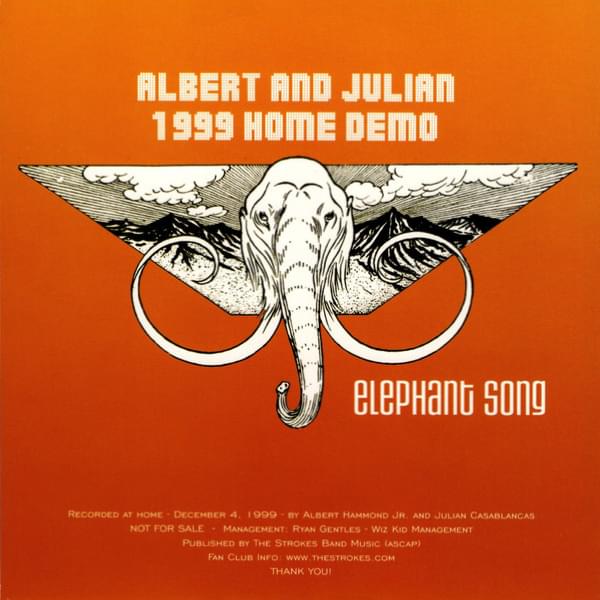 Album cover art for "Elephant Song" by The Strokes