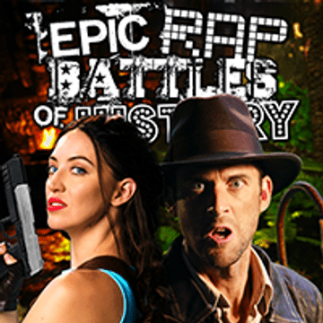 Album cover art for "Lara Croft vs Indiana Jones" by Epic Rap Battles of History & Nice Peter & EpicLLOYD & Croix Provence