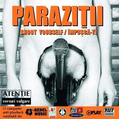 Album cover art for "Shoot Yourself / Împușcă-te" by Paraziții