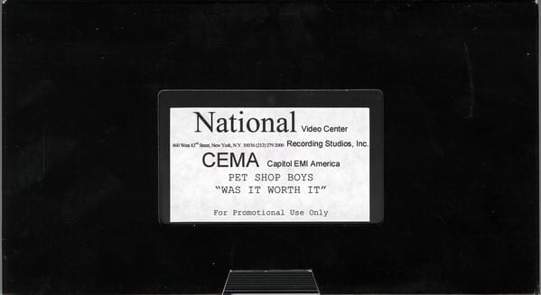 Album cover art for "Was It Worth It? [Video Mix]" by Pet Shop Boys