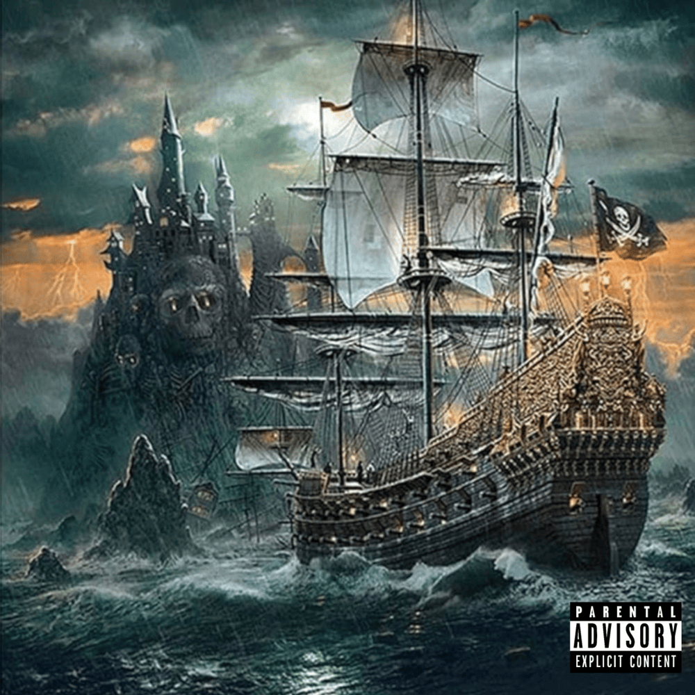 Album cover art for "PIRATES" by ALLBLACK