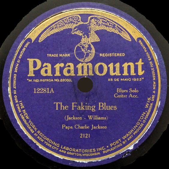 Album cover art for "The Faking Blues" by Papa Charlie Jackson