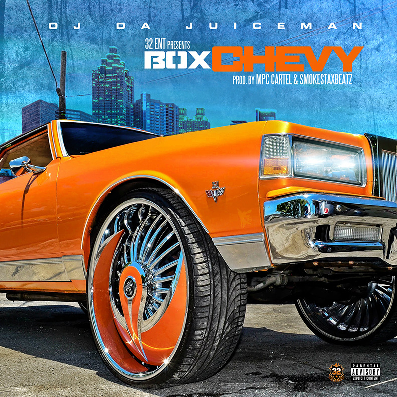 Album cover art for "Box Chevy" by OJ da Juiceman