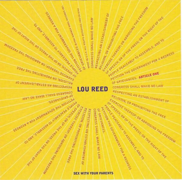 Album cover art for "Sex With Your Parents (Motherfucker), Pt. II [Live]" by Lou Reed