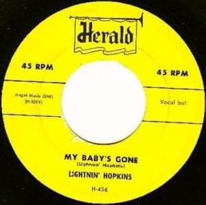 Album cover art for "My Baby’s Gone" by Lightnin’ Hopkins