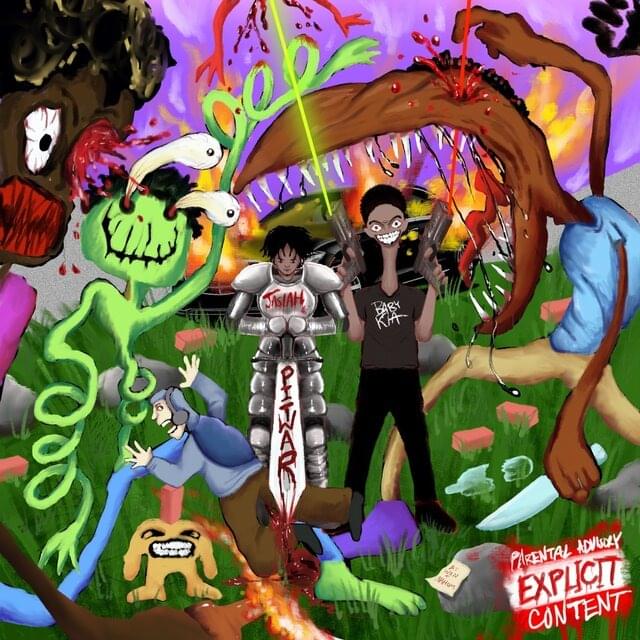 Album cover art for "PIT WAR" by Jasiah