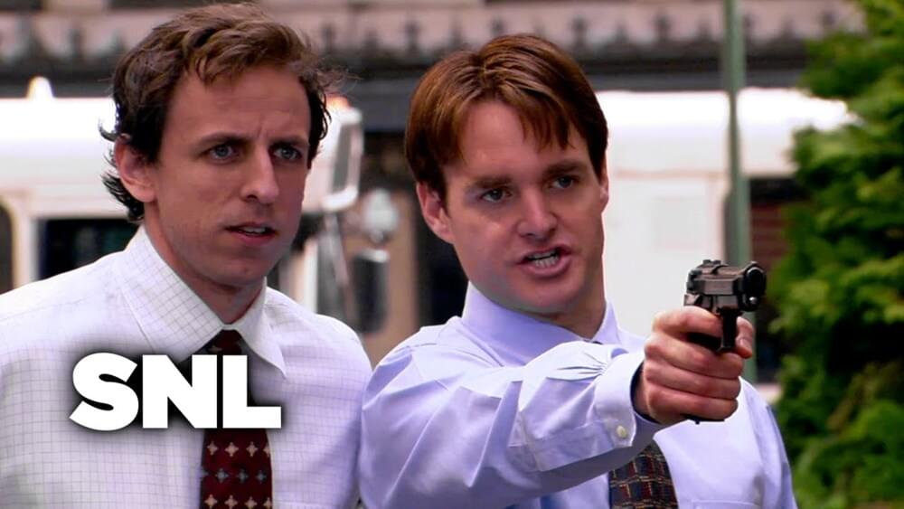 Album cover art for "Doppleganger" by Saturday Night Live & Seth Meyers & Andy Samberg & Will Forte