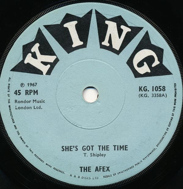 Album cover art for "She’s Got the Time" by The Afex