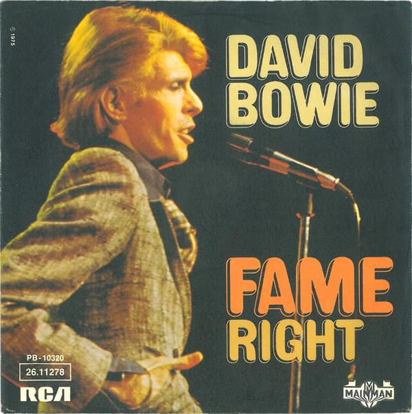 Album cover art for "Fame" by David Bowie