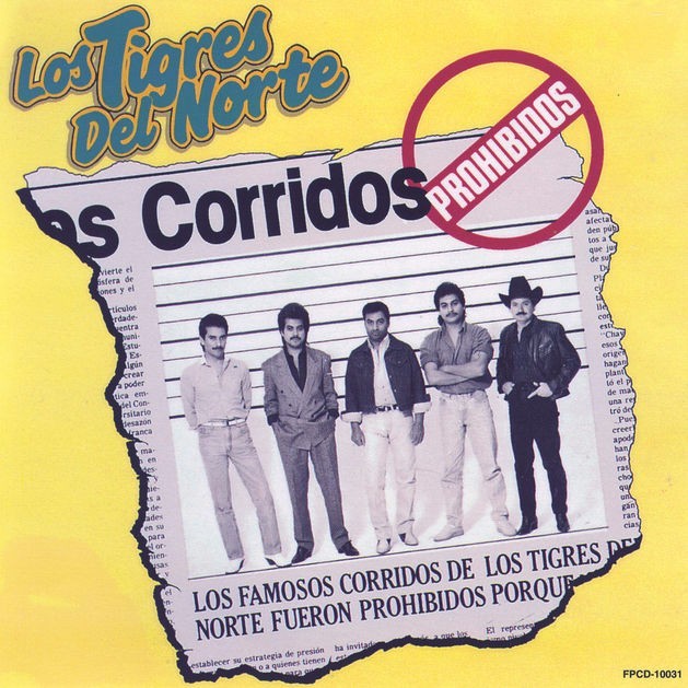 Album cover art for "Los tres gallos" by Los Tigres Del Norte