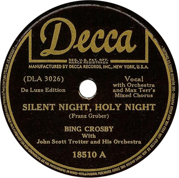 Album cover art for "Silent Night (1942 Version)" by Bing Crosby & Max Terr’s Mixed Chorus