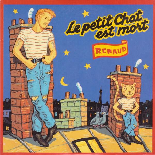 Album cover art for "Le petit chat est mort" by Renaud