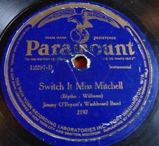 Album cover art for "Switch It Miss Mitchell" by Jimmy O’Bryant’s Washboard Band