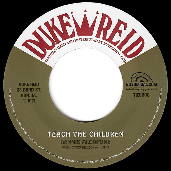 Album cover art for "Teach The Children" by Dennis Alcapone