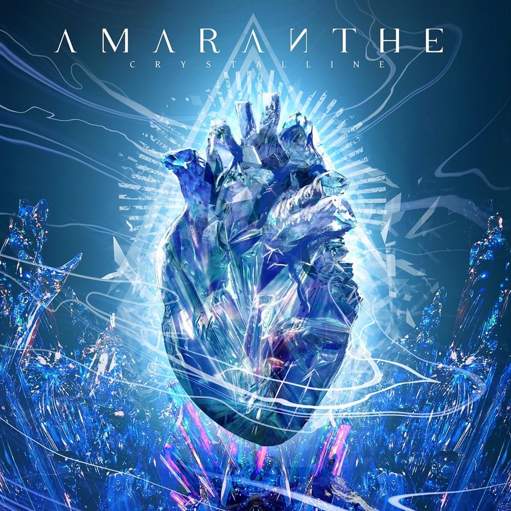 Album cover art for "Crystalline" by Amaranthe & Elias Holmlid & Perttu Kivilaakso