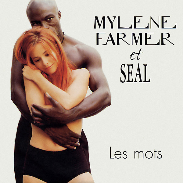 Album cover art for "Les Mots" by Mylène Farmer & Seal