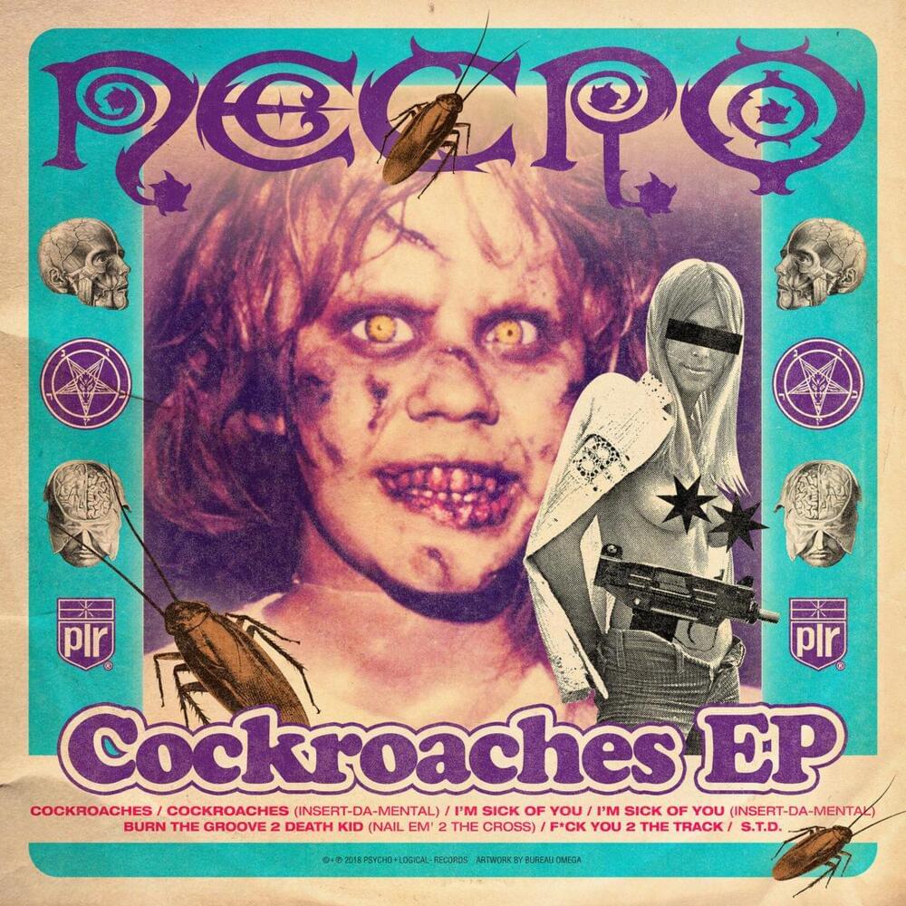 Album cover art for "Cockroaches" by Necro