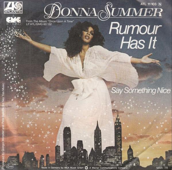 Album cover art for "Rumour Has It" by Donna Summer