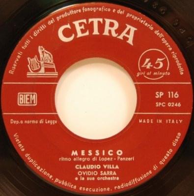Album cover art for "Mexico" by Claudio Villa