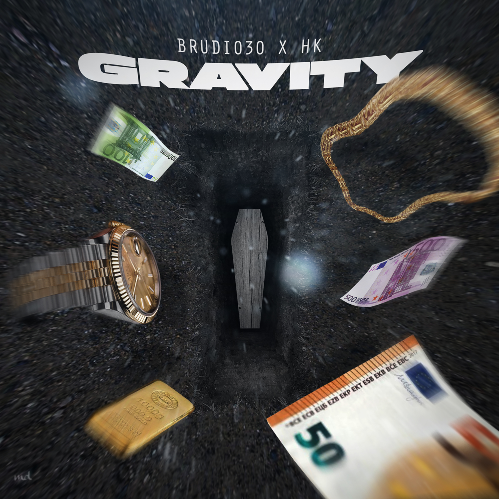 Album cover art for "GRAVITY" by Brudi030