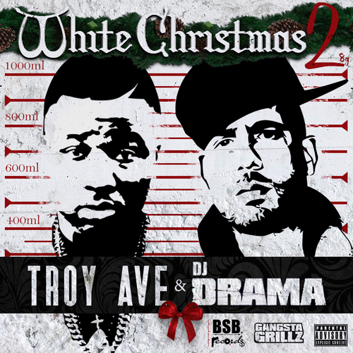 Album cover art for "Merry White Christmas" by Troy Ave