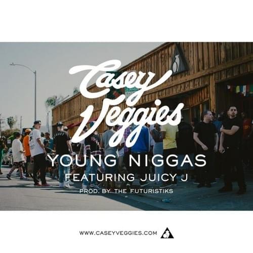 Album cover art for "Young Niggas" by Juicy J & Casey Veggies