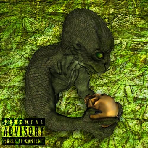 Album cover art for "​high as hell" by REPTILIAN GOD MANA