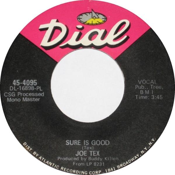 Album cover art for "Sure Is Good" by Joe Tex