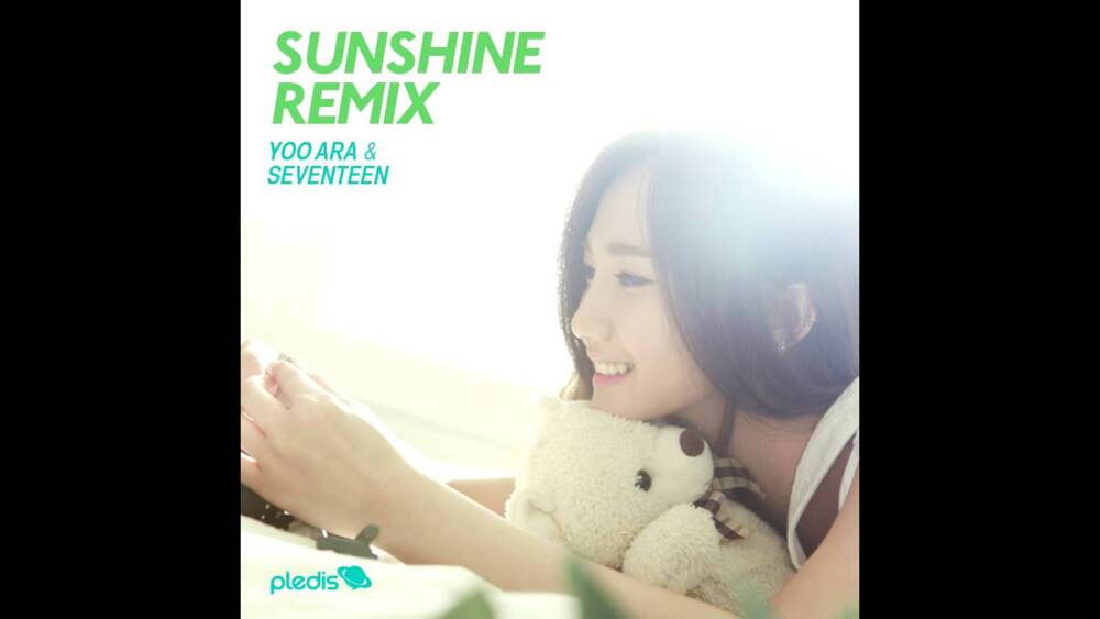 Album cover art for "플레디스 SUNSHINE REMIX" by SEVENTEEN HIPHOP TEAM & 유아라 (Yoo Ara)
