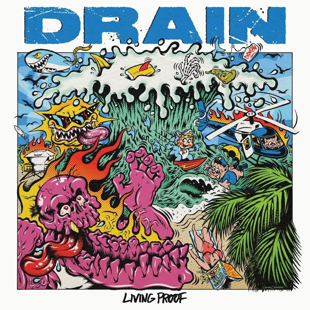 Album cover art for "Living Proof" by DRAIN