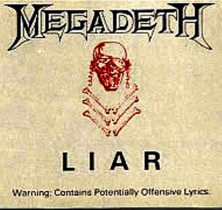 Album cover art for "Liar" by Megadeth
