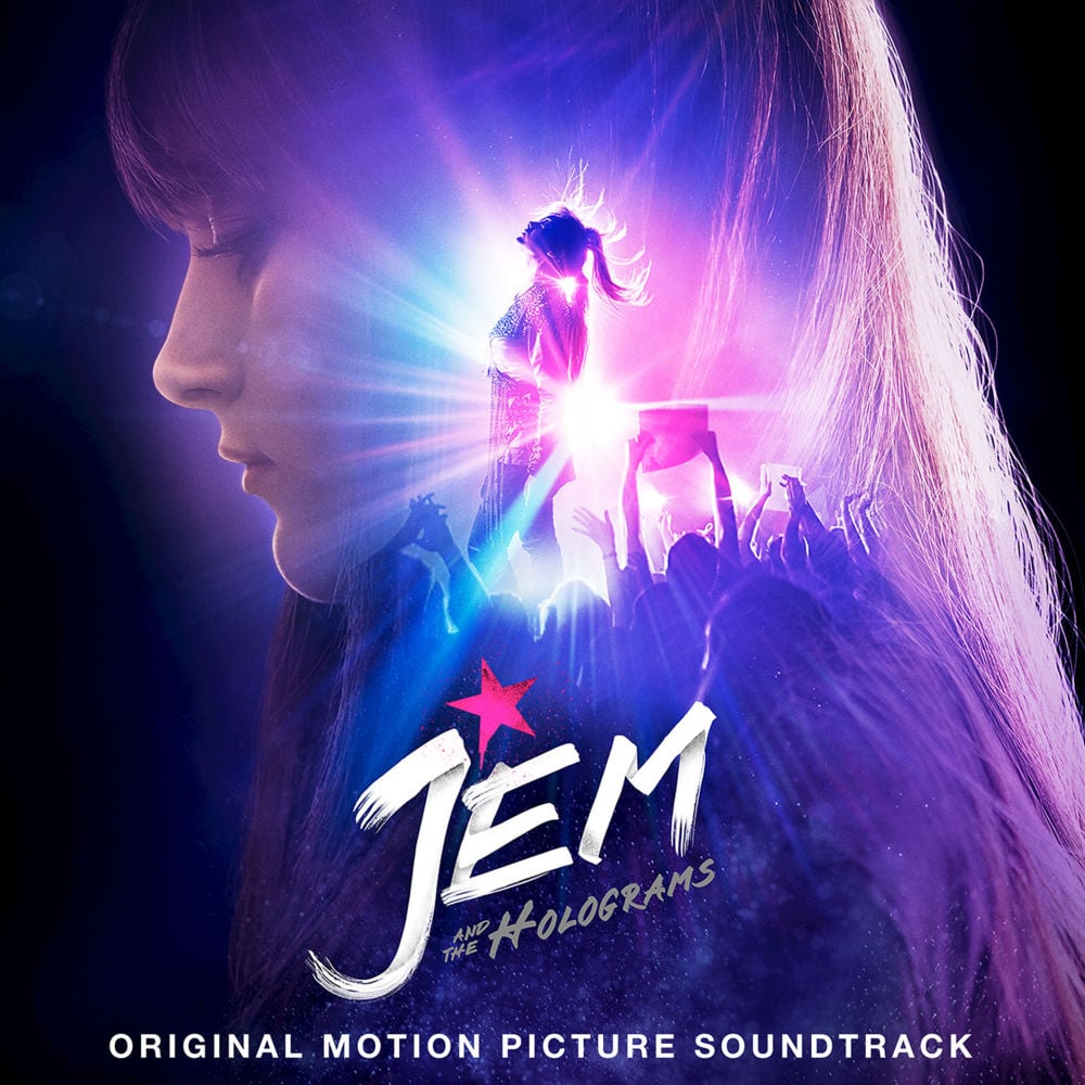Album cover art for "Alone Together" by Jem and the Holograms & Aubrey Peeples