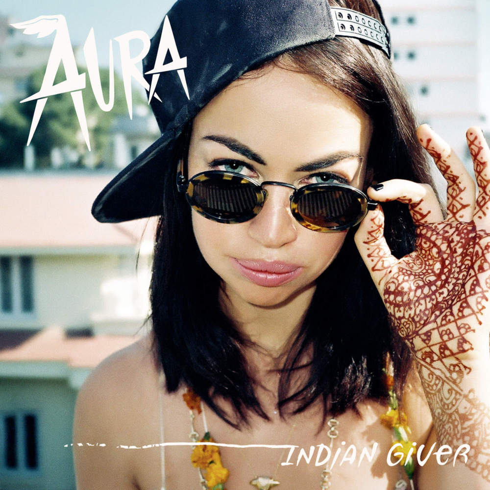 Album cover art for "Indian Giver" by Aura Dione