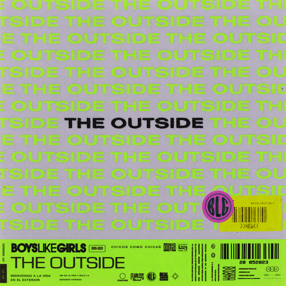 Album cover art for "THE OUTSIDE" by BOYS LIKE GIRLS